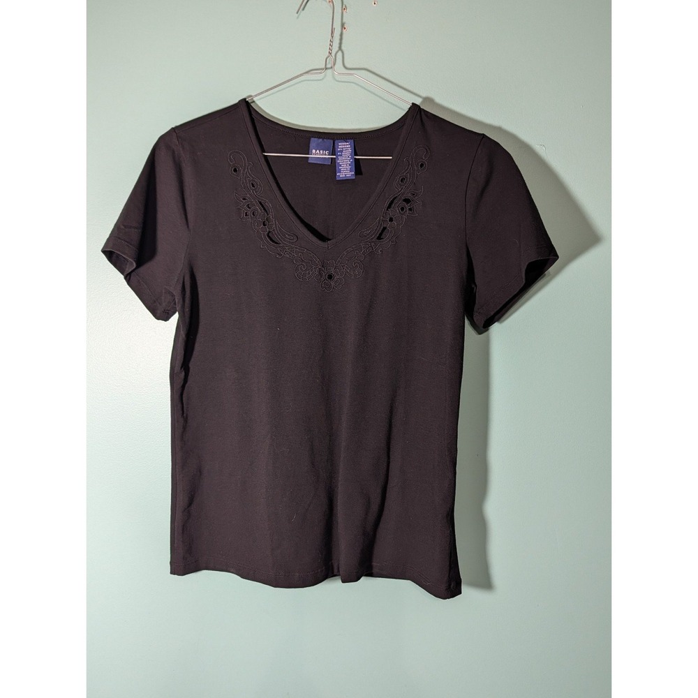 Basic Editions Women's Black Shirt Size Medium